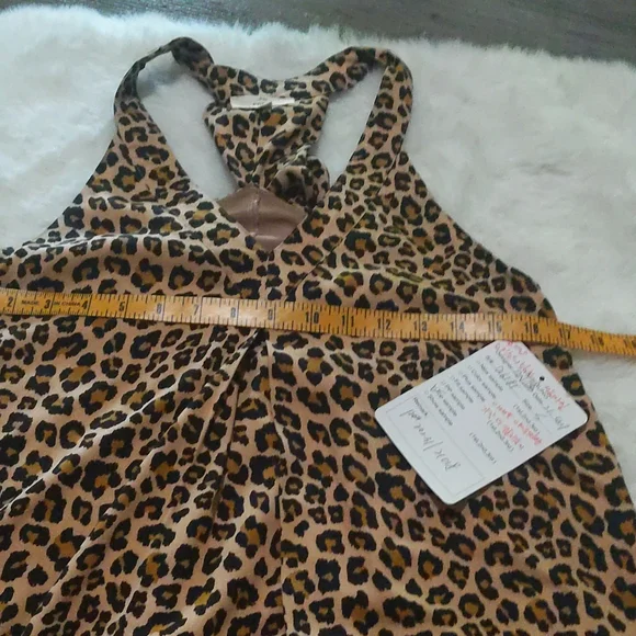 ENTRO • ANTHROPOLOGIE Leopard Print T-Back Maxi Dress ~ NWT - Picture 7 of 10